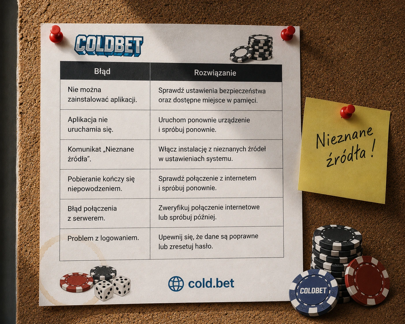 ColdBet APK wersja aktualizacja