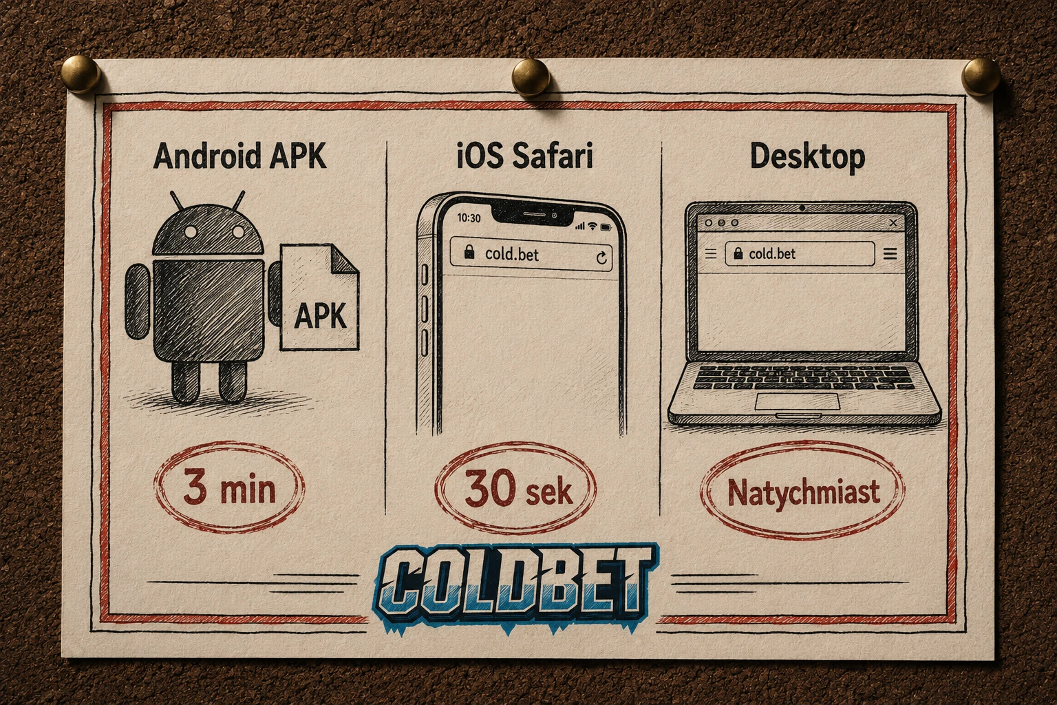 ColdBet app instalacja trzy platformy